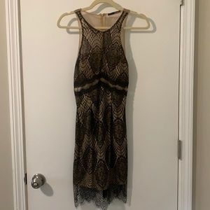 Lulus black lace mini dress
